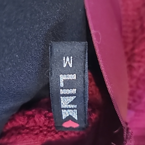 Fuchsia pink waffle knit mini skirt with oversized zipper, M - Picture 6 of 7